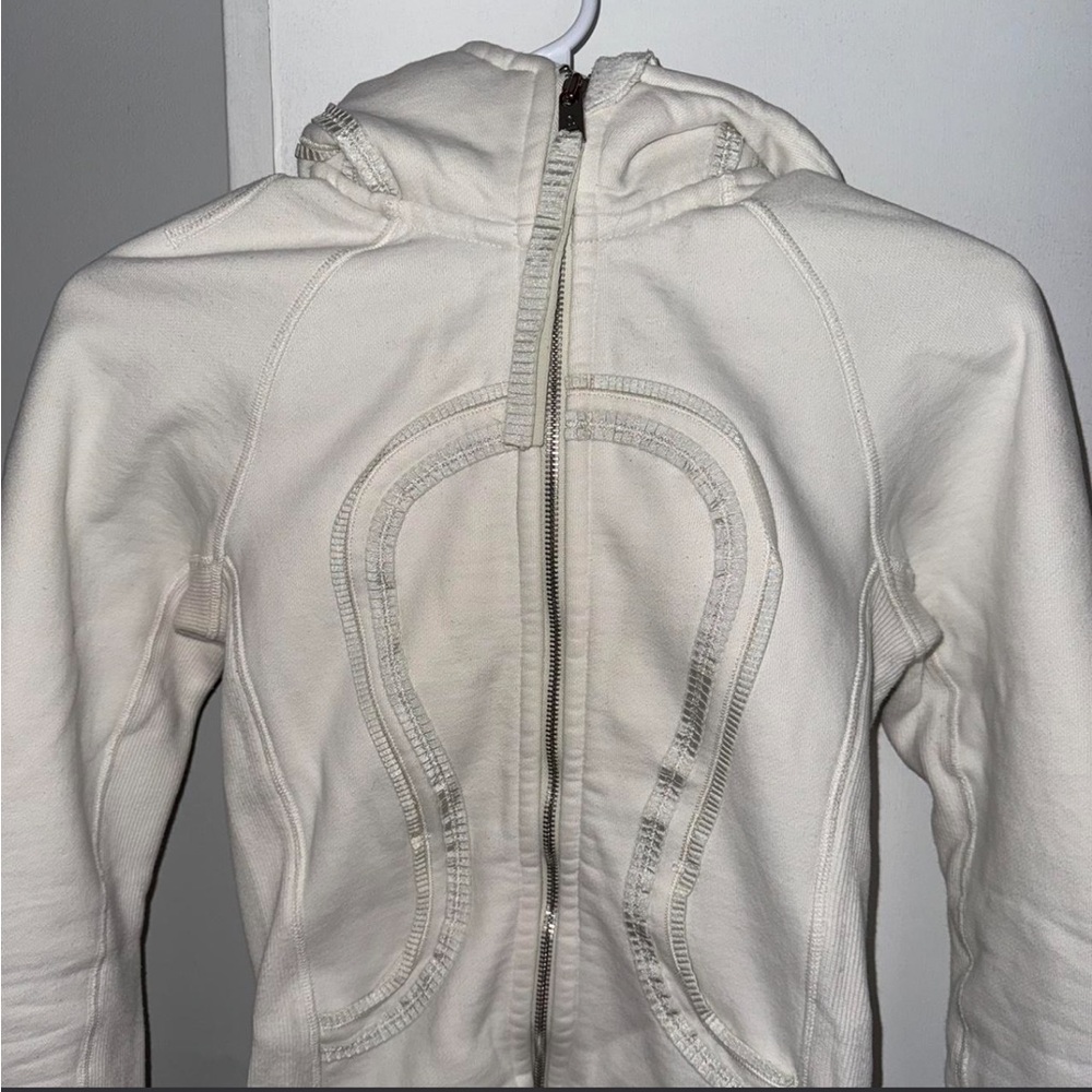 Lululemon White Scuba Hoodie - Picture 3 of 11